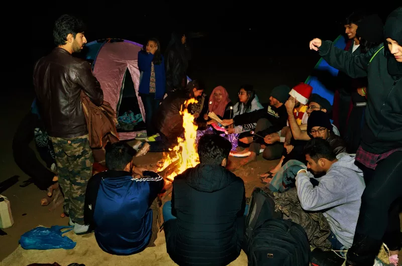 Camping, Live Bar B.Q, Bonfire at Kund Malir Beach